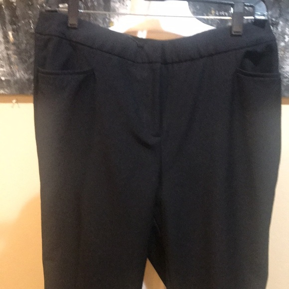 International Concepts Black Trousers w/Elastic Waist w/Zip and Front Pockets-12 - Picture 2 of 14